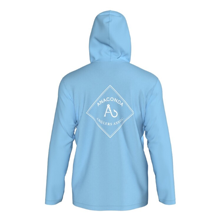 Anaconda Anglers Association Hooded Fishing Shirt Light Blue