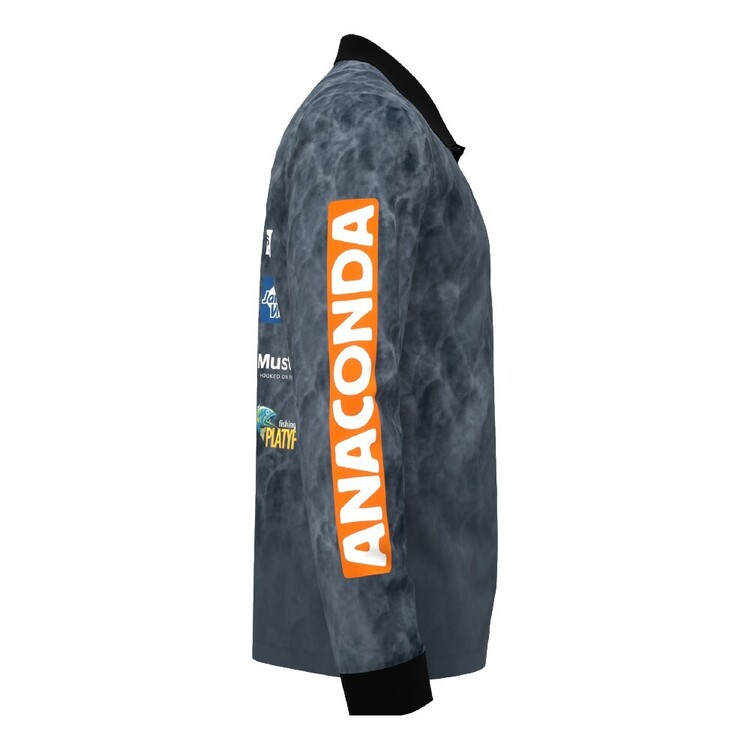 Team Anaconda Polo Fishing Shirt Charcoal