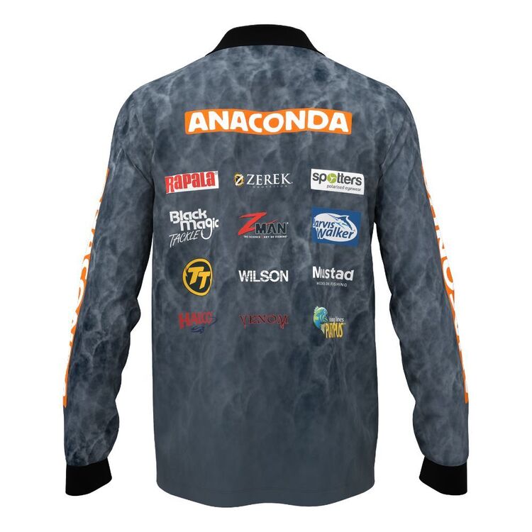 Anaconda Hooded Fishing Shirt Team Anaconda V3 Charcoal