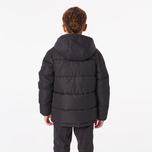 Cape Youth Recycled Hooded Puffer Jacket Black