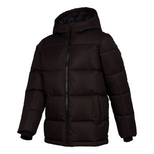 Cape Youth Recycled Hooded Puffer Jacket Black