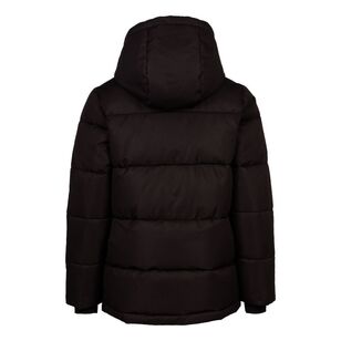 Cape Youth Recycled Hooded Puffer Jacket Black