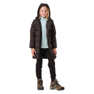 Cederberg Youth Girls' Longline Hooded Puffer Jacket Black