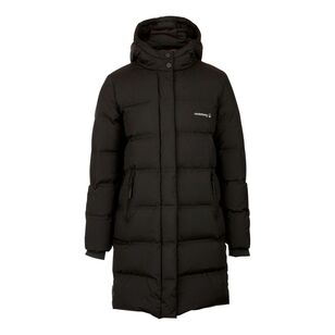 Cederberg Youth Girls' Longline Hooded Puffer Jacket Black