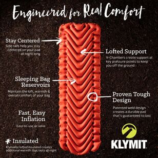 Klymit Insulated Static V Sleeping Pad Orange