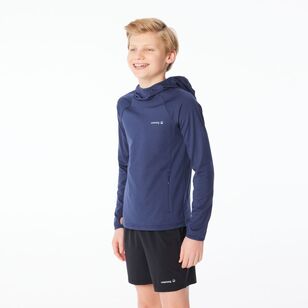 Cederberg Youth Tech Hooded Long Sleeve Top Navy