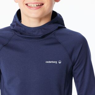 Cederberg Youth Tech Hooded Long Sleeve Top Navy