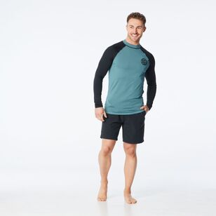 Body Glove Men's Surf Rash Vest Long Sleeve Tee Green