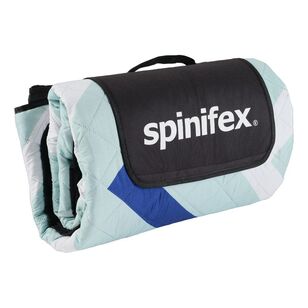 Spinifex Picnic Blanket 3m x 2m Navy, Aqua & White 2 x 3 m