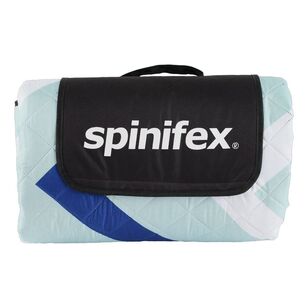 Spinifex Picnic Blanket 3m x 2m Navy, Aqua & White 2 x 3 m