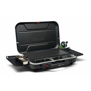 Coleman Eventemp 3 Burner Stove with Griddle Black Black