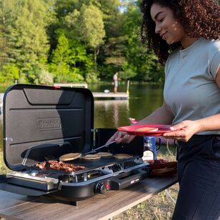 Coleman Eventemp 3 Burner Stove with Griddle Black Black