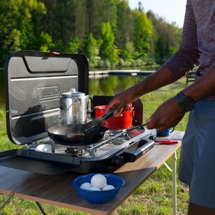 Coleman Eventemp 3 Burner Stove with Griddle Black Black