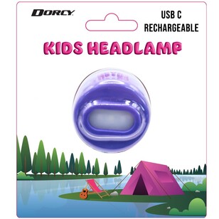 Dorcy Kids 40 Lumens Rechargeable Headlamp Purple Rainbow 40 Lumens