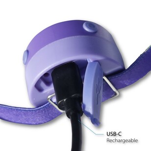 Dorcy Kids 40 Lumens Rechargeable Headlamp Purple Rainbow 40 Lumens