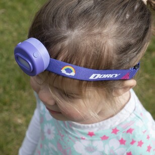 Dorcy Kids 40 Lumens Rechargeable Headlamp Purple Rainbow 40 Lumens