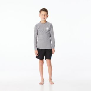 Body Glove Youth Boys Long Sleeve Core Rash Vest Grey Marle