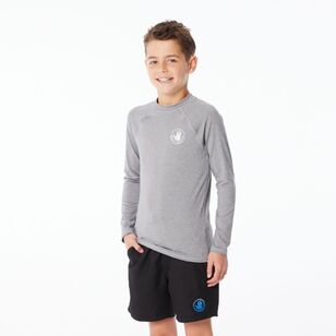 Body Glove Youth Boys Long Sleeve Core Rash Vest Grey Marle