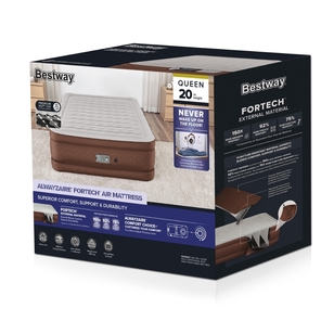 Bestway Alwayzair Fortech Double High Air Mattress with Built in Pump Queen