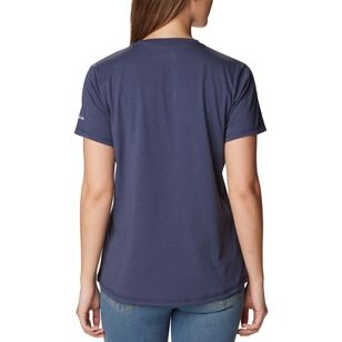 Columbia Women's Sun Trek Tee Nocturnal / Gem Iceblooms