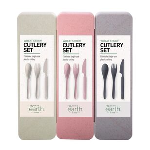 Is Gift Wheat Straw Travel Cutlery Set Assorted