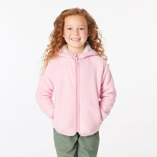 Cape Kids Bonded Full Zip Fleece Pink Marle