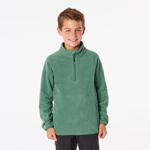 Cape Youth Quarter Zip Polar Fleece Green