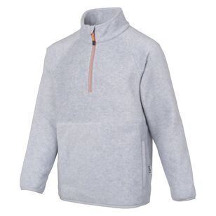 Cape Youth Quarter Zip Polar Fleece Grey with Orange Contrast