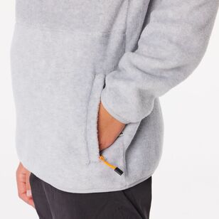 Cape Youth Quarter Zip Polar Fleece Grey with Orange Contrast