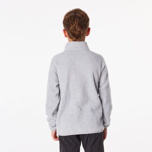 Cape Youth Quarter Zip Polar Fleece Grey with Orange Contrast