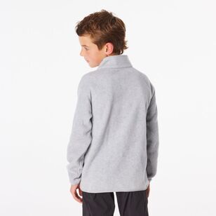 Cape Youth Quarter Zip Polar Fleece Grey with Orange Contrast