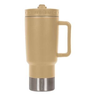 Fifty/Fifty Mug With Straw Lid 887Ml Brown 887ml