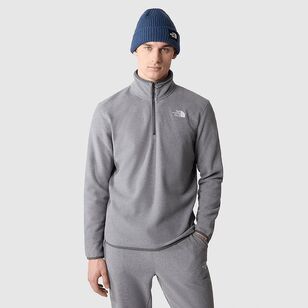 The North Face Men's 100 Glacier 1/4 Fleece Grey Heather