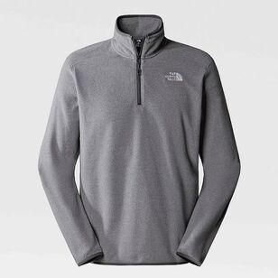 The North Face Men's 100 Glacier 1/4 Fleece Grey Heather