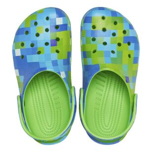 Crocs Kids Classic Digital Block Clog Green Slime