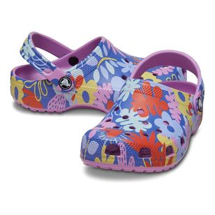 Crocs Kids Classic Printed Floral Clog Bubble