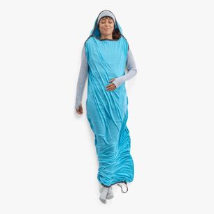 Sea To Summit Breeze Sleeping Bag Cooling Liner Mummy with Drawcord Blue Mummy