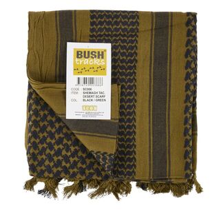 Bush Tracks Shemagh Desert Scarf Green/Black