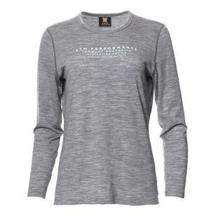 XTM Women's Adventure Long Sleeve Merino Tee Mid Grey Marle