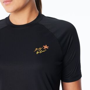 Body Glove Women's Surf Tee Black Tropics