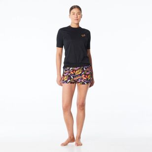 Body Glove Women's Tropic Leaves Board Short Printed Black