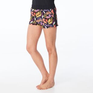 Body Glove Women's Tropic Leaves Board Short Printed Black