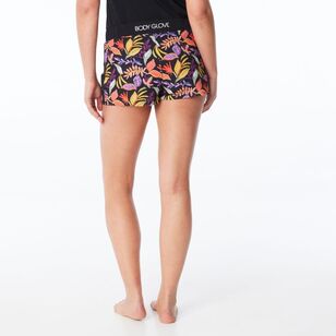 Body Glove Women's Tropic Leaves Board Short Printed Black