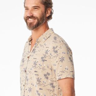 Cape Men's Tropical Shirt Beige