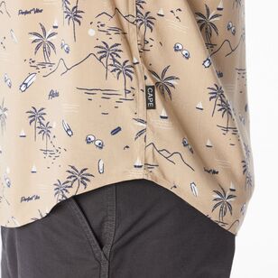 Cape Men's Tropical Shirt Beige