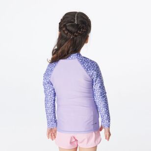 Body Glove Kids Long Bloom Long Sleeve Rash Vest Floral Blue