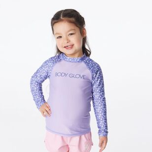 Body Glove Kids Long Bloom Long Sleeve Rash Vest Floral Blue