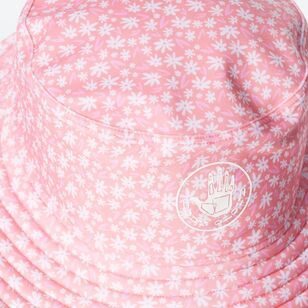 Body Glove Kids Girls Swim Bucket Hat Floral Pink One Size