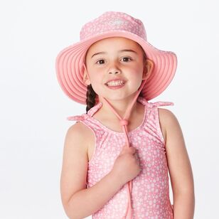 Body Glove Kids Girls Swim Bucket Hat Floral Pink One Size