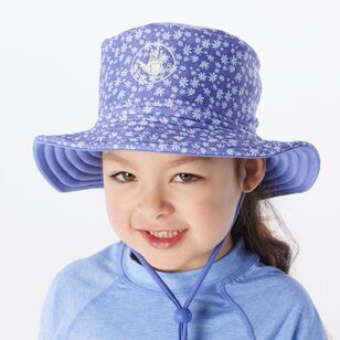 Body Glove Girls Kids Swim Bucket Hat Floral Blue One Size